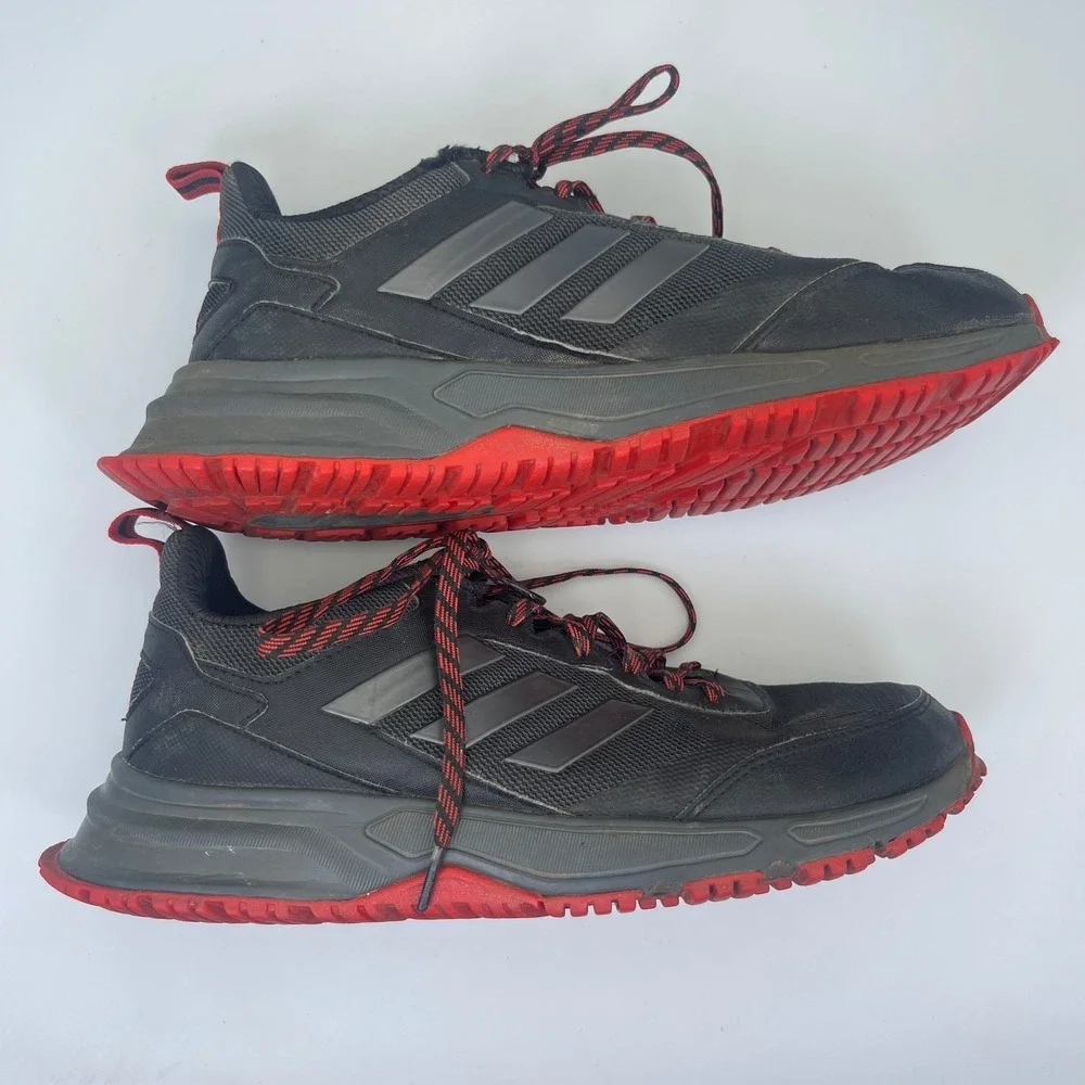 Adidas Rockadia Trail 3.0 Running Sneakers Men's Size 9 Black Mesh Upper EG3485